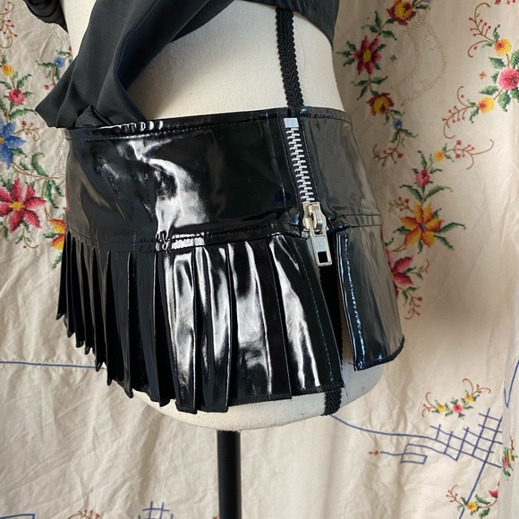 SOLD!!! LIVING DEAD SOULS VINYL MICRO MINI SKIRT - Picture 2 of 6